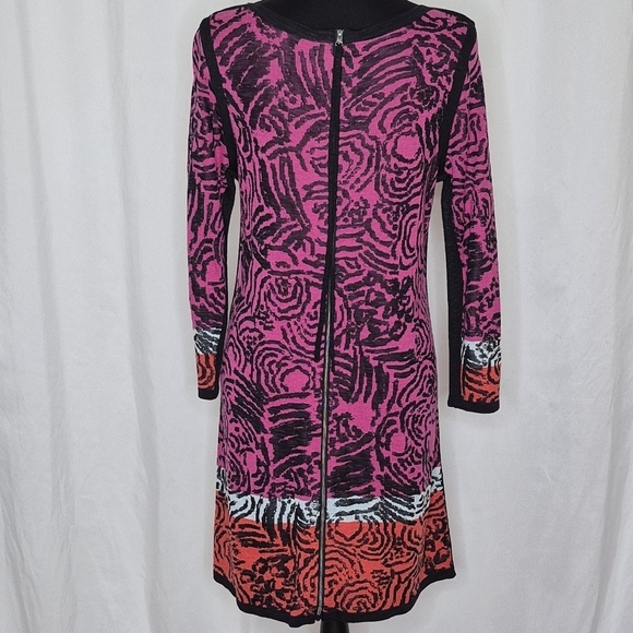 Nic + Zoe Abstract Animal Print Sweater Dress - Size M - Picture 6 of 12